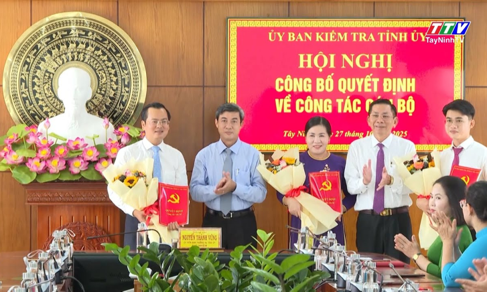 Ủy ban Kiểm tra Tỉnh ủy tổ chức Hội nghị công bố quyết định về công tác cán bộ
