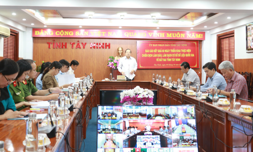 Tây Ninh: Tập trung thực hiện thắng lợi Chiến dịch 90 ngày xây dựng, hoàn thiện cơ sở dữ liệu đất đai