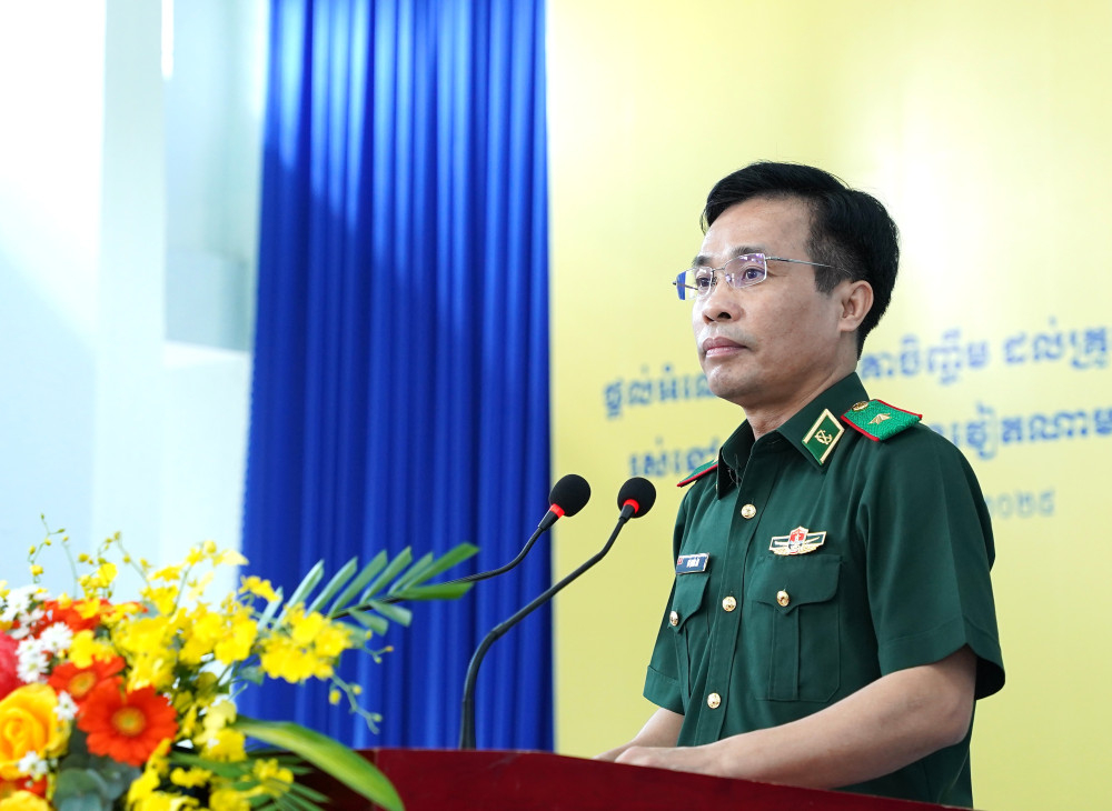 Thiếu tướng Vũ Quốc Ân - Phó Chính ủy Bộ đội Biên phòng Việt Nam phát biểu tại chương trình