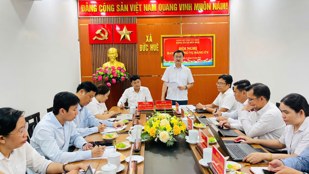 Ủy viên Ban Thường vụ Tỉnh ủy, Chánh Thanh tra tỉnh Tây Ninh Phan Huỳnh Quốc Vinh phát biểu chỉ đạo tại hội nghị