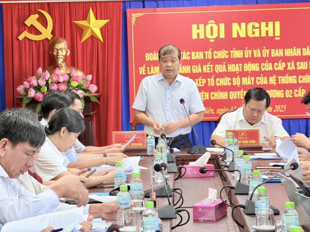 Trưởng ban Tổ chức Tỉnh ủy Võ Đức Trong phát biểu kết luận