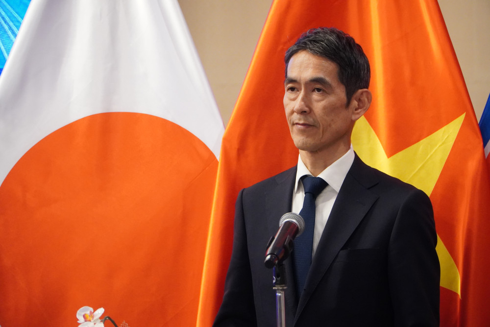 Ông Kenichi Hirano - Phó Chủ tịch JETRO Tokyo có phần tham luận mang đầy tính định hướng tại hội nghị