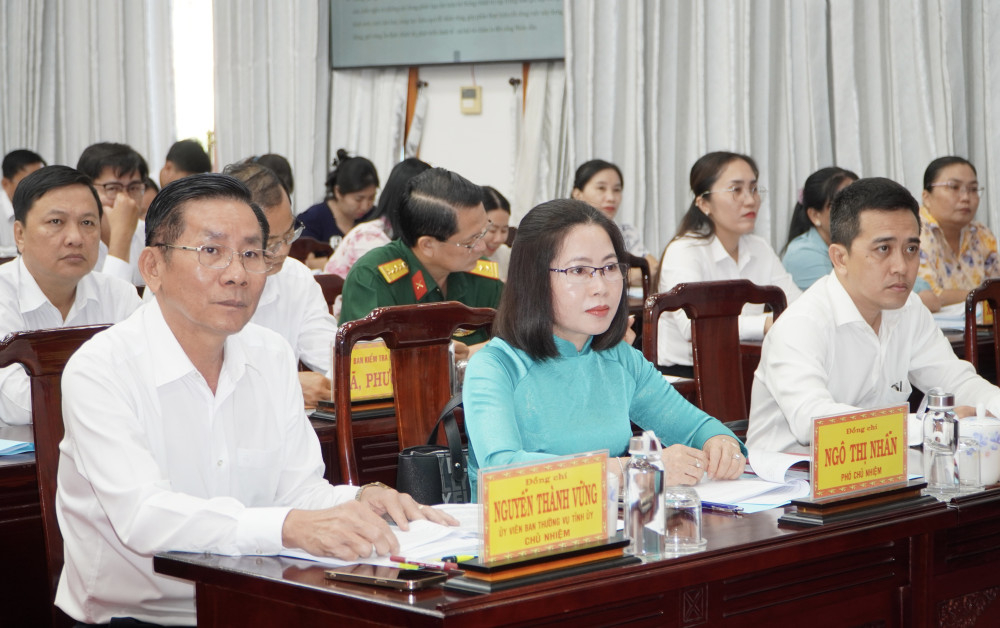 Các đại biểu dự tại điểm cầu tỉnh Tây Ninh