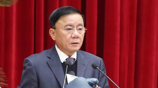 Uỷ viên Bộ Chính trị, Thường trực Ban Bí thư Trần Cẩm Tú phát biểu khai mạc hội nghị. (Ảnh: Phương Hoa/TTXVN)