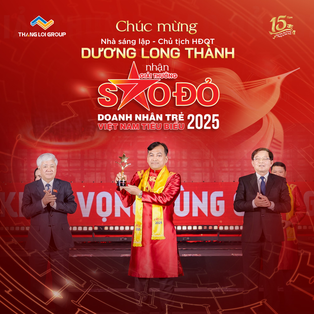 Doanh nhân Dương Long Thành trong TOP 10 Giải thưởng Sao Đỏ Việt Nam - Doanh nhân trẻ tiêu biểu Việt Nam 2025