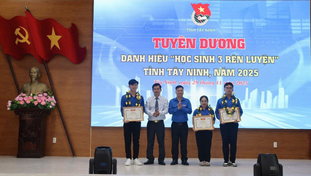 Các cá nhân đạt danh hiệu “Học sinh 3 rèn luyện” năm 2025