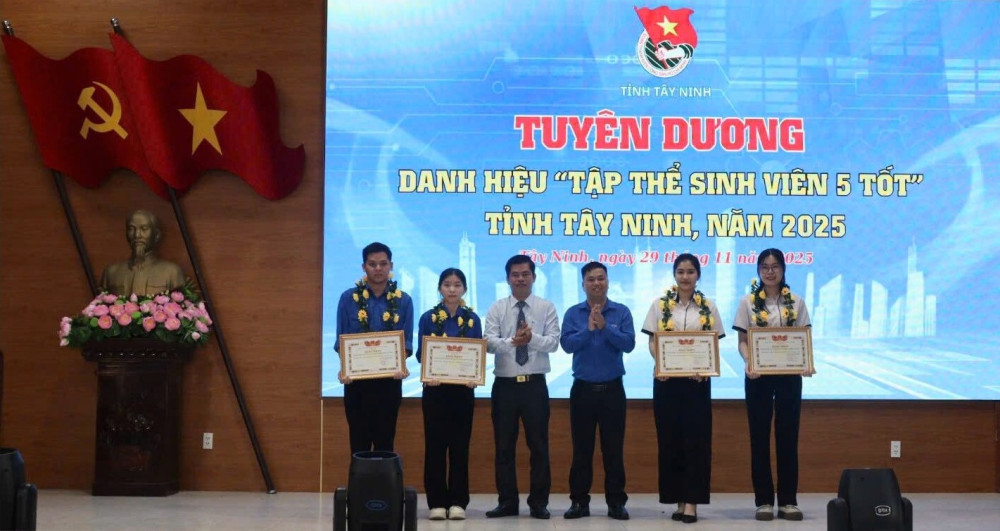 Các tập thể đạt danh hiệu “Tập thể Sinh viên 5 tốt” năm 2025