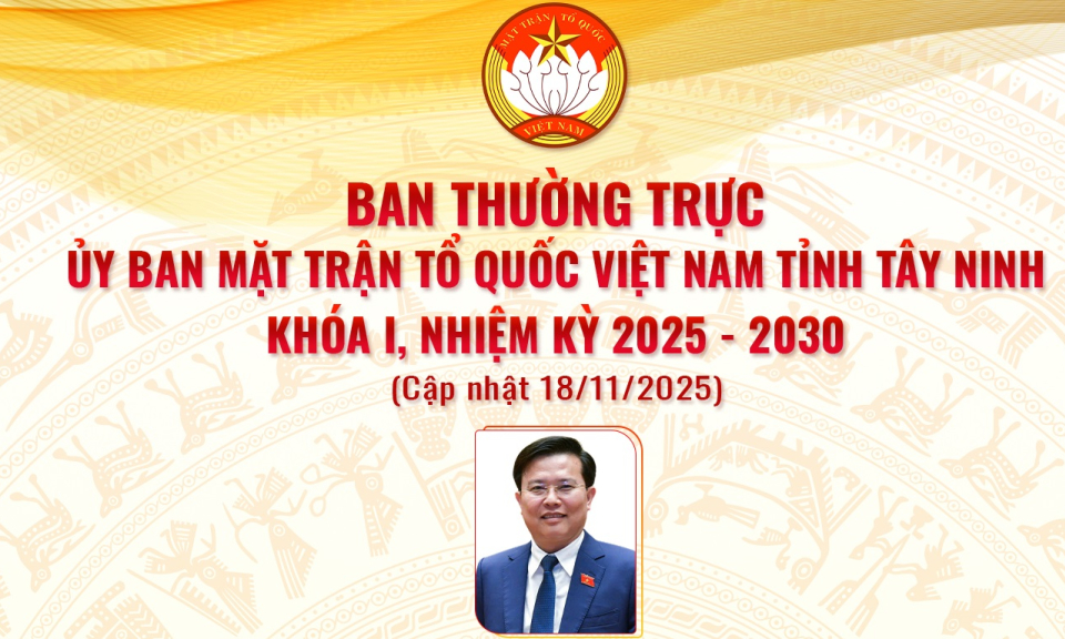 Ban Thường trực Ủy ban Mặt trận Tổ quốc Việt Nam tỉnh T&acirc;y Ninh kho&aacute; I, nhiệm kỳ 2025 - 2030