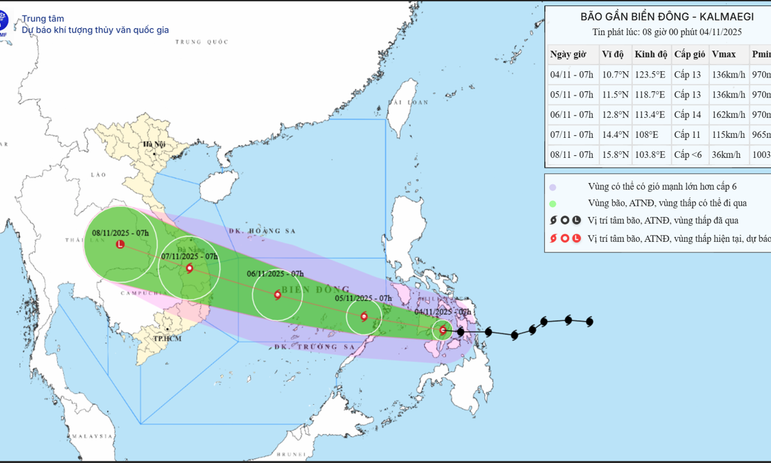 Thủ tướng chỉ đạo chủ động phòng, tránh, ứng phó với bão Kalmaegi