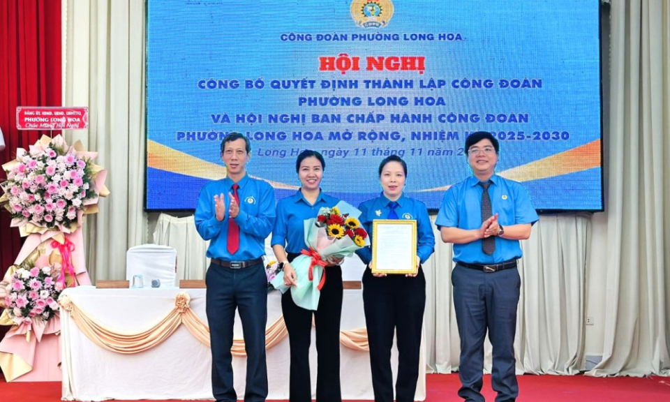 Bà Lê Thị Thanh Phương giữ chức Chủ tịch Công đoàn phường Long Hoa