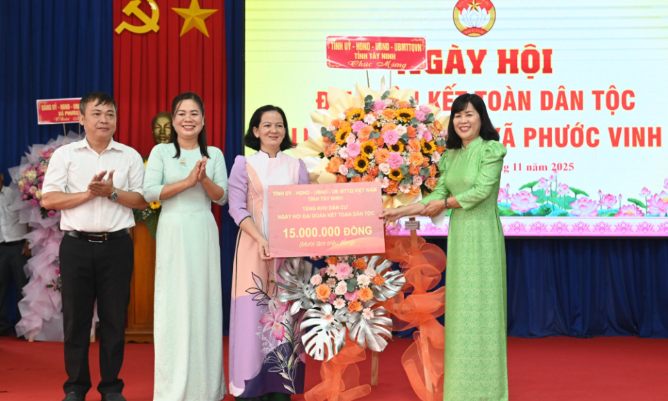 Xã Phước Vinh tổ chức Ngày hội Đại đoàn kết toàn dân tộc liên khu dân cư