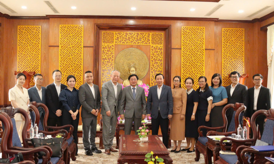 Lãnh đạo tỉnh Tây Ninh tiếp Tập đoàn Xây dựng Thái Bình Dương đến chào xã giao