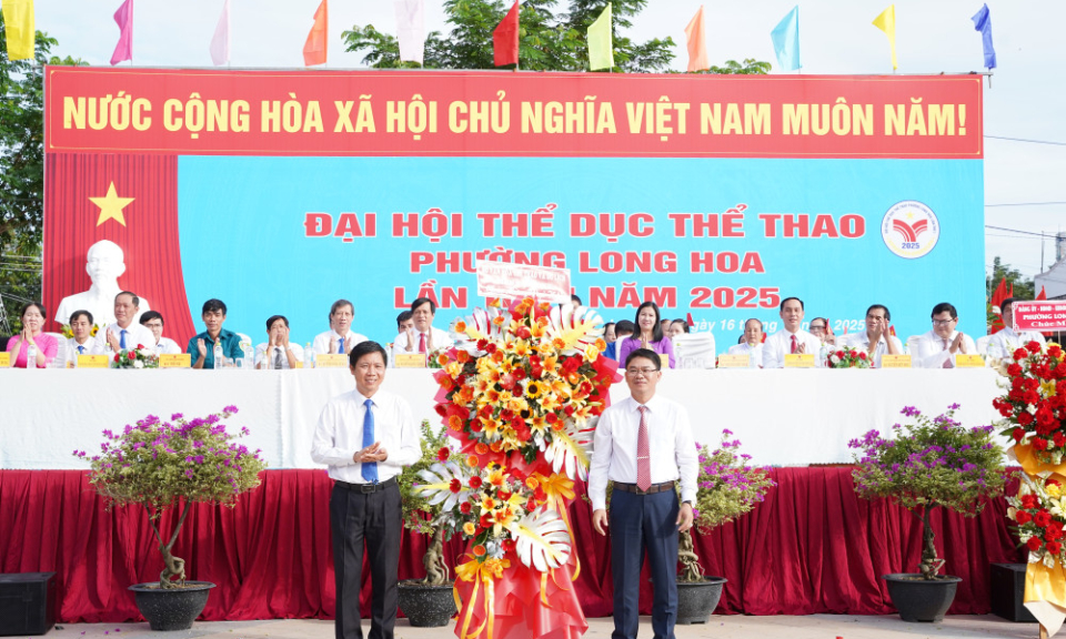 Gần 450 vận động viên tham dự Đại hội Thể dục thể thao phường Long Hoa lần thứ I