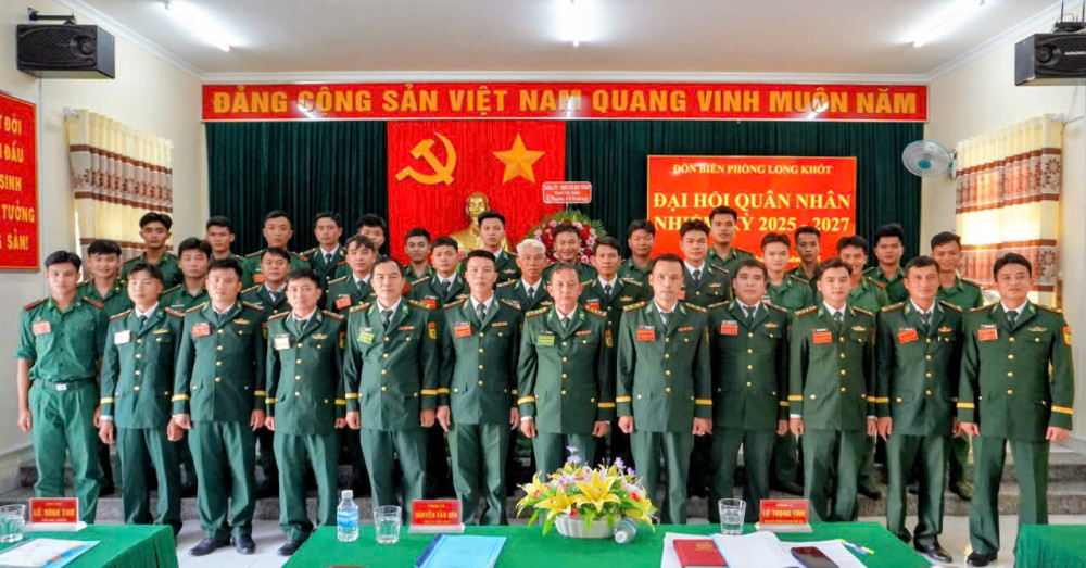 Đồn Bi&ecirc;n ph&ograve;ng Long Khốt tổ chức Đại hội Qu&acirc;n nh&acirc;n nhiệm kỳ 2025-2027