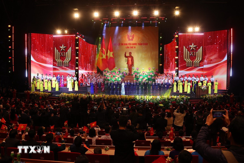 Đại hội Thi đua yêu nước toàn quốc lần thứ XI (Ảnh: Văn Điệp/TTXVN)