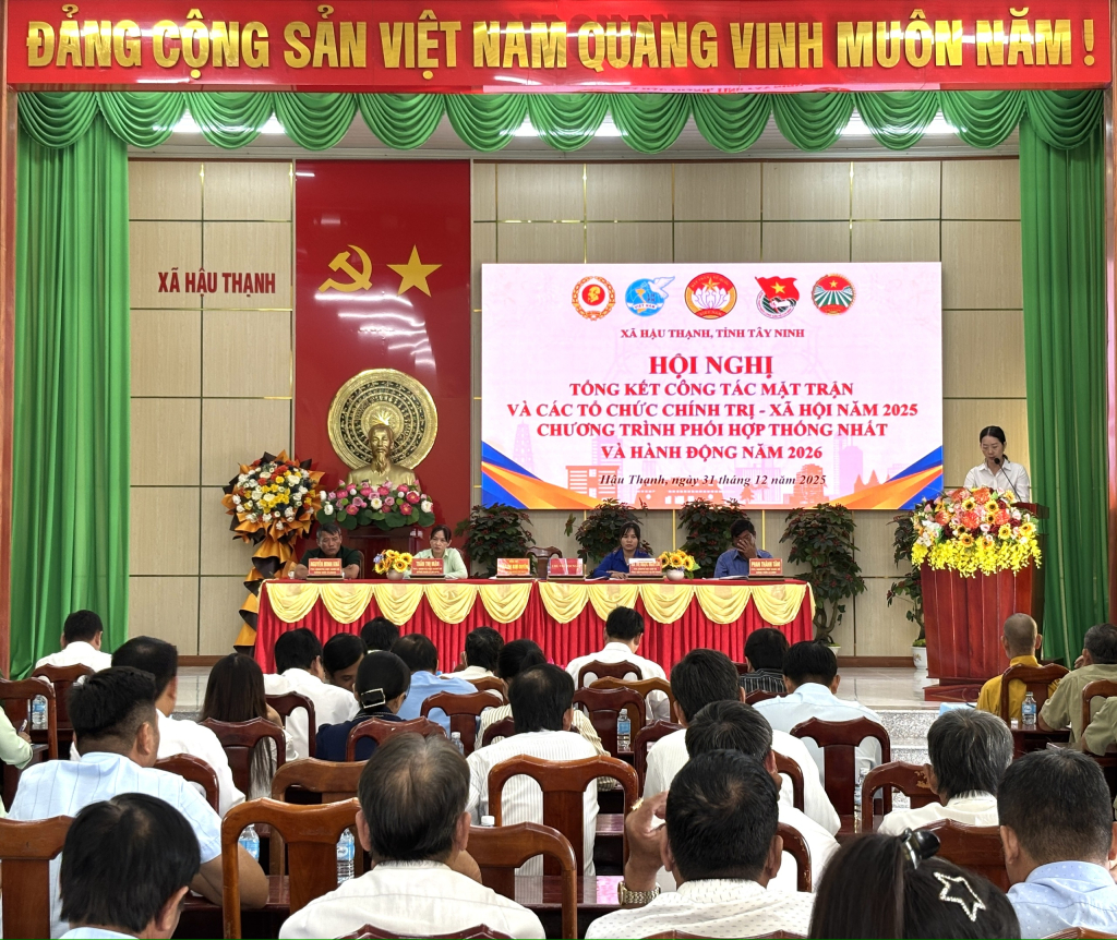 X&atilde; Hậu Thạnh: Tổng kết c&ocirc;ng t&aacute;c Mặt trận v&agrave; c&aacute;c tổ chức ch&iacute;nh trị &ndash; x&atilde; hội