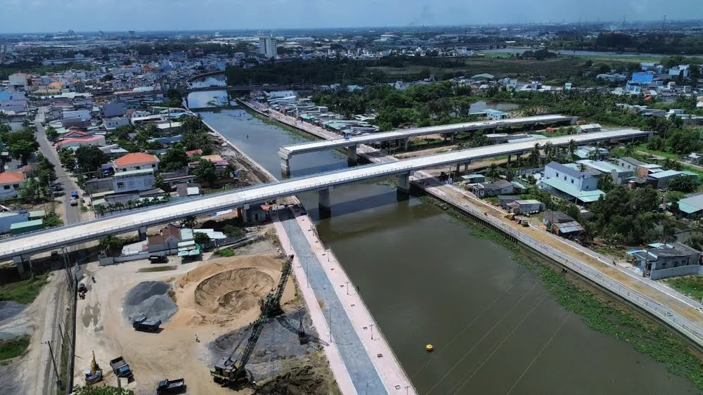 Cầu An Thạnh thuộc dự án Đường tỉnh 830E