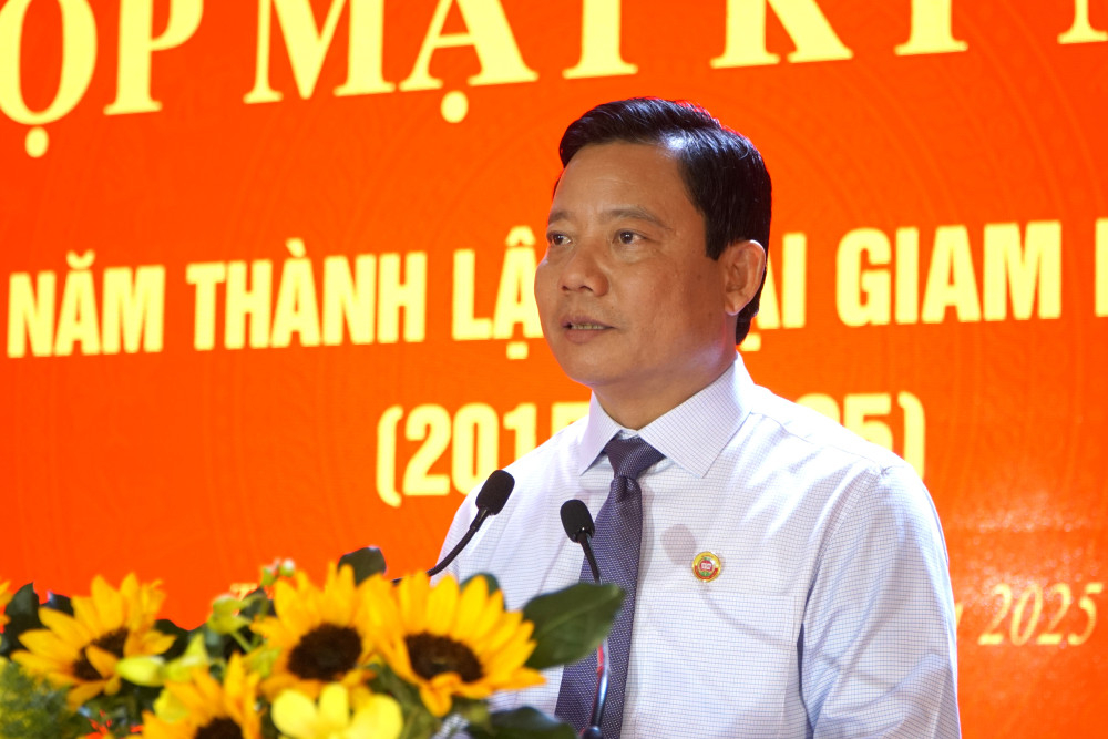 Phó Chủ tịch UBND tỉnh Tây Ninh Phạm Tấn Hòa phát biểu tại buổi họp mặt