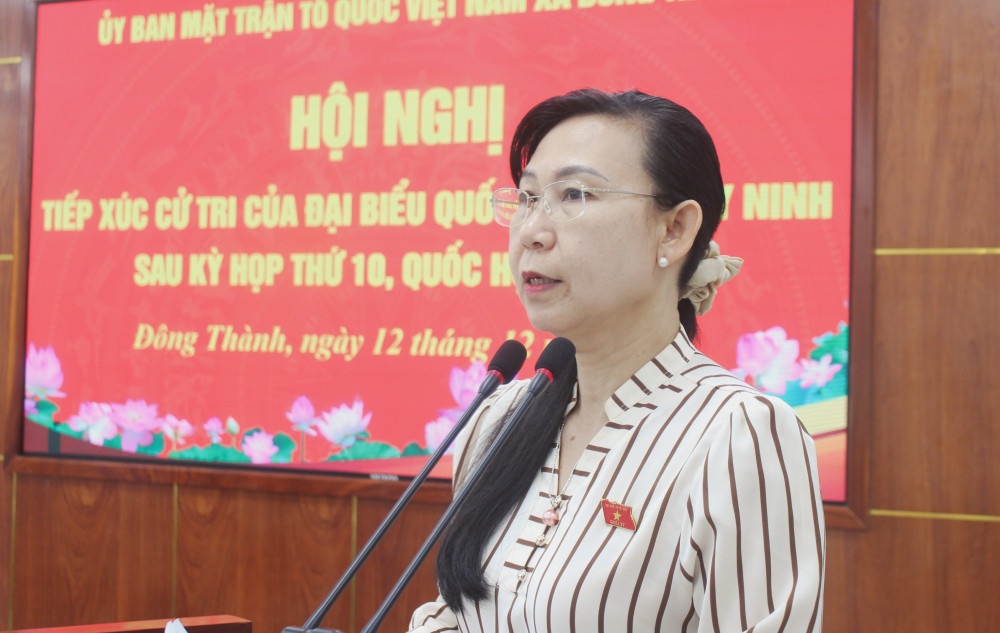 Đại biểu Phan Thị Mỹ Dung - Giám đốc Sở Tư pháp thông tin kết quả Kỳ họp thứ 10, Quốc hội khóa XV