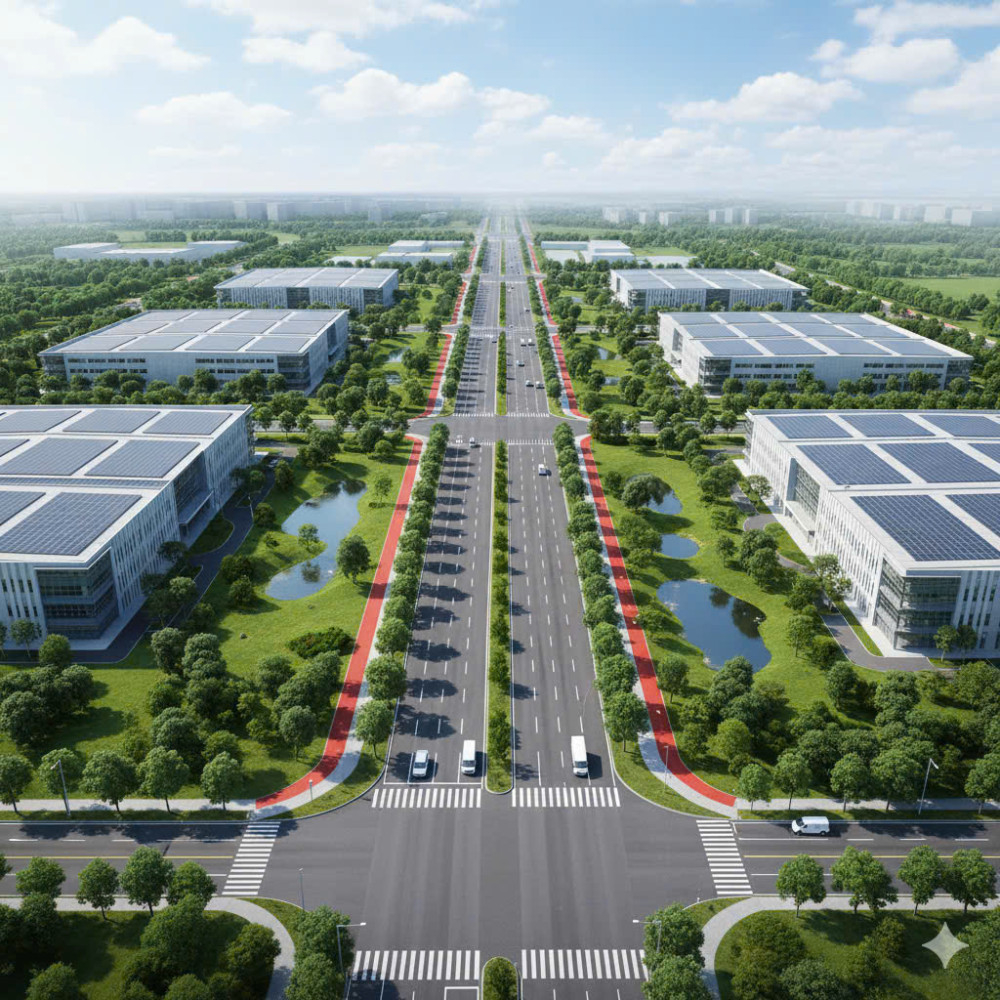 Phối cảnh Khu công nghiệp Hiệp Thạnh - giai đoạn 1 được triển khai tại xã Phước Thạnh, tỉnh Tây Ninh, có quy mô hơn 495ha với tổng vốn đầu tư 2.350 tỉ đồng