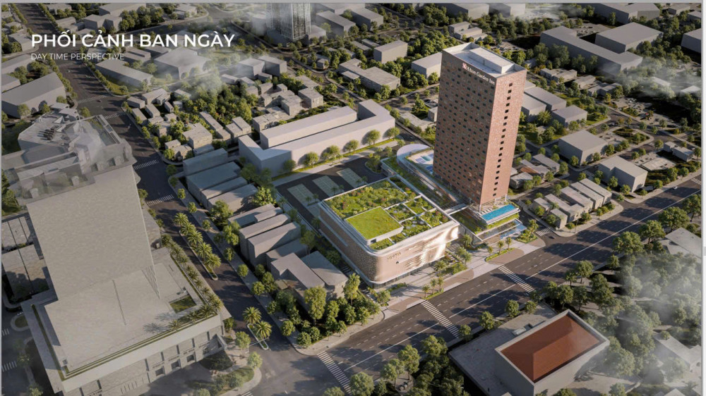 Phối cảnh Dự án khu phức hợp khách sạn Hilton Garden INN có thiết kế 24 tầng được xây dựng tại phường Tân Ninh