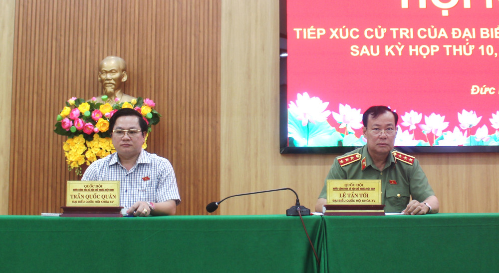 Đại biểu Quốc hội tỉnh Tây Ninh có buổi tiếp xúc với cử tri xã Đức Lập