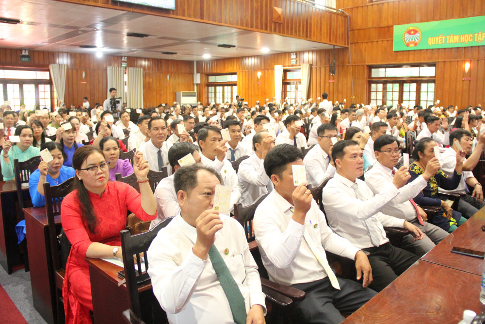 Đại biểu biểu quyết thống nhất chương trình, nội quy, quy chế làm việc của Đại hội