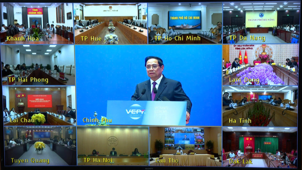 Uỷ viên Bộ Chính trị, Thủ tướng Chính phủ Phạm Minh Chính phát biểu tại Diễn đàn