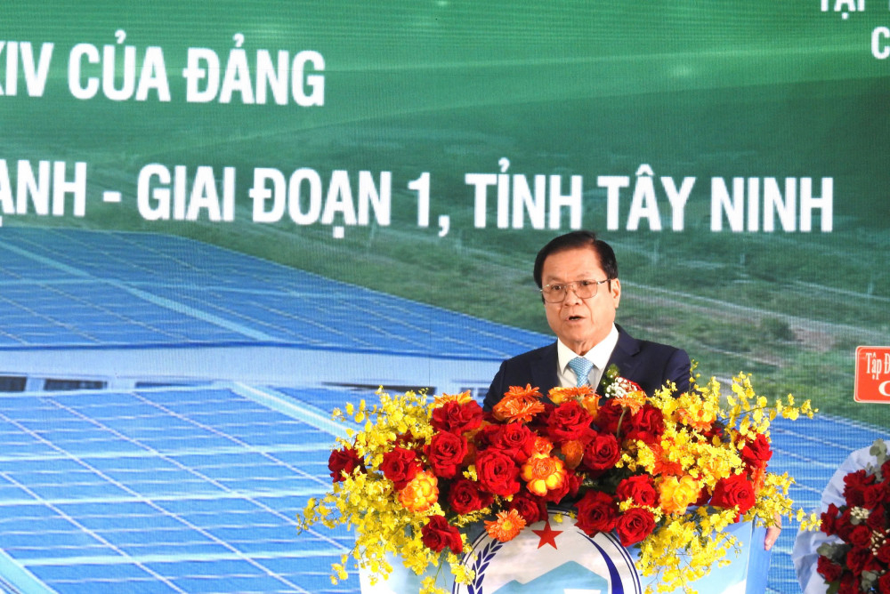 Tổng Giám đốc Tập đoàn Công nghiệp Cao su Việt Nam Lê Thanh Hưng phát biểu tại sự kiện