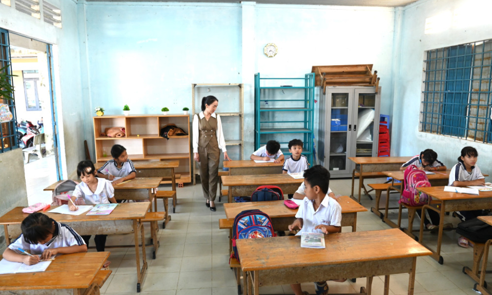 Xã Phước Chỉ: Các trường bị ngập lụt đã dạy học trở lại