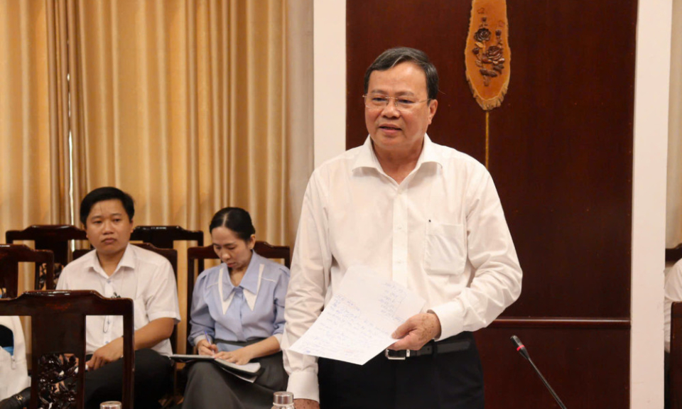 Chủ tịch UBND tỉnh T&acirc;y Ninh L&ecirc; Văn Hẳn l&agrave;m việc với l&atilde;nh đạo VIDC