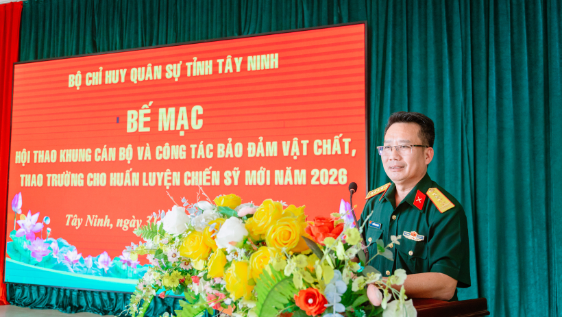 Bộ Chỉ huy Qu&acirc;n sự tỉnh T&acirc;y Ninh tổ chức hội thao khung c&aacute;n bộ v&agrave; c&ocirc;ng t&aacute;c bảo đảm huấn luyện chiến sĩ mới năm 2026