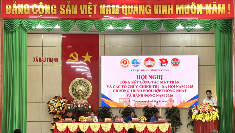 X&atilde; Hậu Thạnh: Tổng kết c&ocirc;ng t&aacute;c Mặt trận v&agrave; c&aacute;c tổ chức ch&iacute;nh trị &ndash; x&atilde; hội