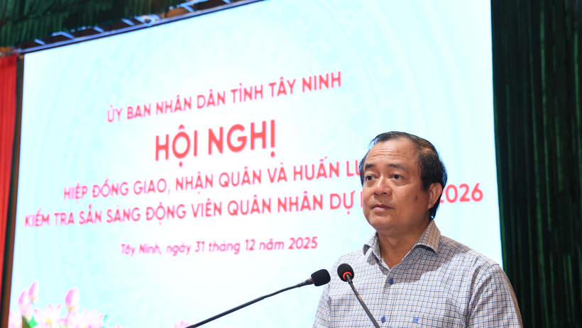 T&acirc;y Ninh: Hiệp đồng giao nhận qu&acirc;n v&agrave; huấn luyện qu&acirc;n nh&acirc;n dự bị năm 2026