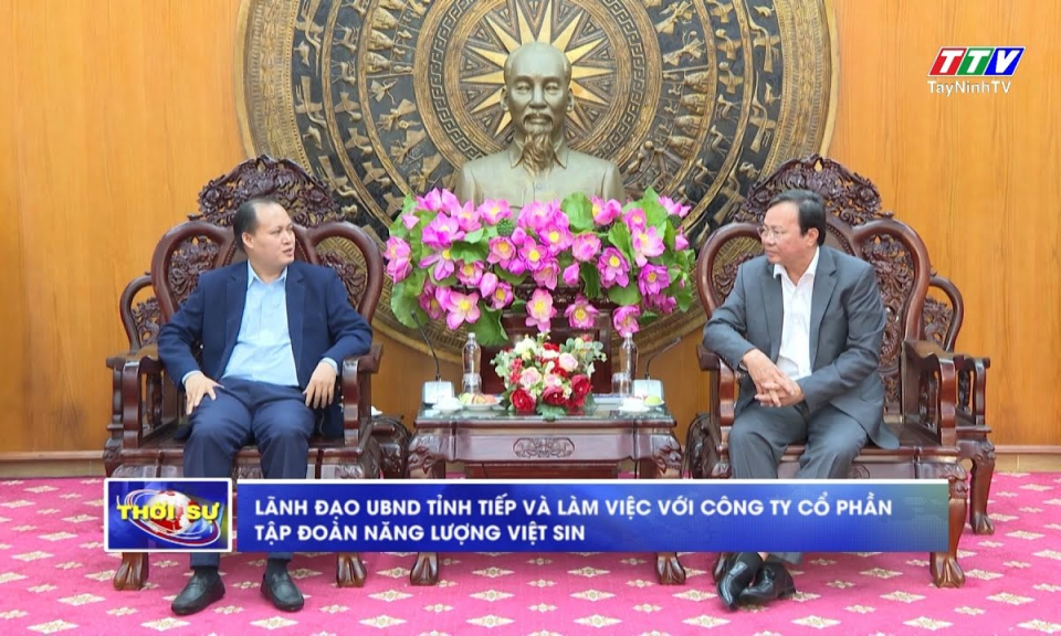 Lãnh đạo UBND tỉnh tiếp và làm việc với Công ty Cổ phần Tập đoàn Năng lượng Việt Sin