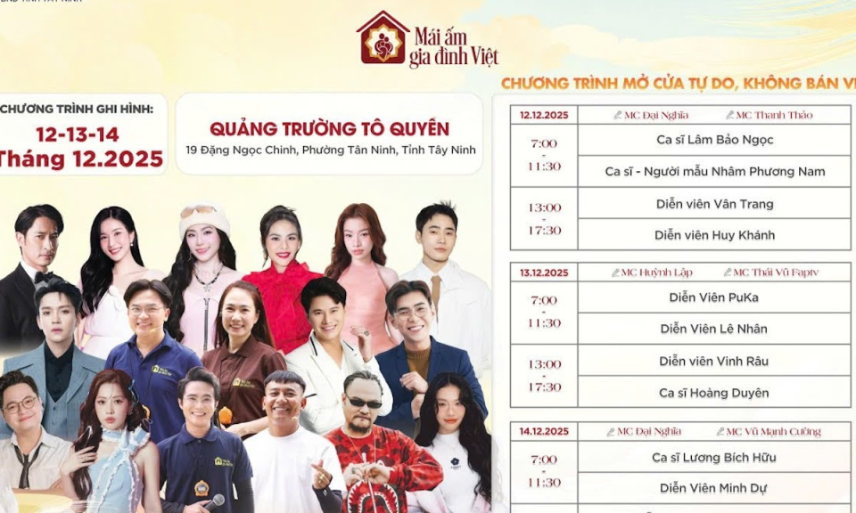 Mời khán giả đón xem Chương trình "Mái ấm gia đình Việt" - Tháng 12/2025