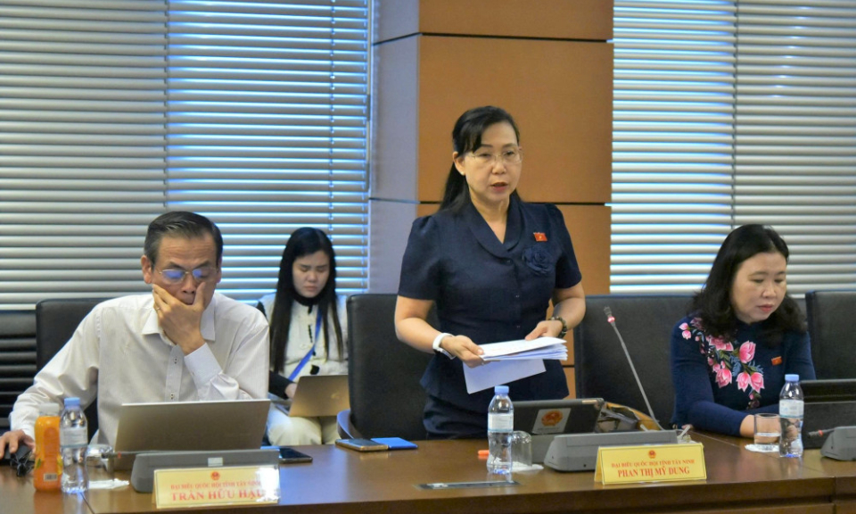 Đoàn đại biểu Quốc hội tỉnh Tây Ninh tham gia góp ý dự thảo Nghị quyết Quốc hội