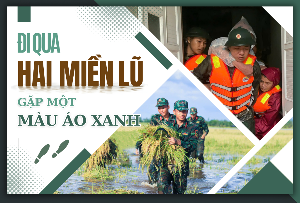 Đi qua 2 m&ugrave;a lũ, gặp một m&agrave;u &aacute;o xanh