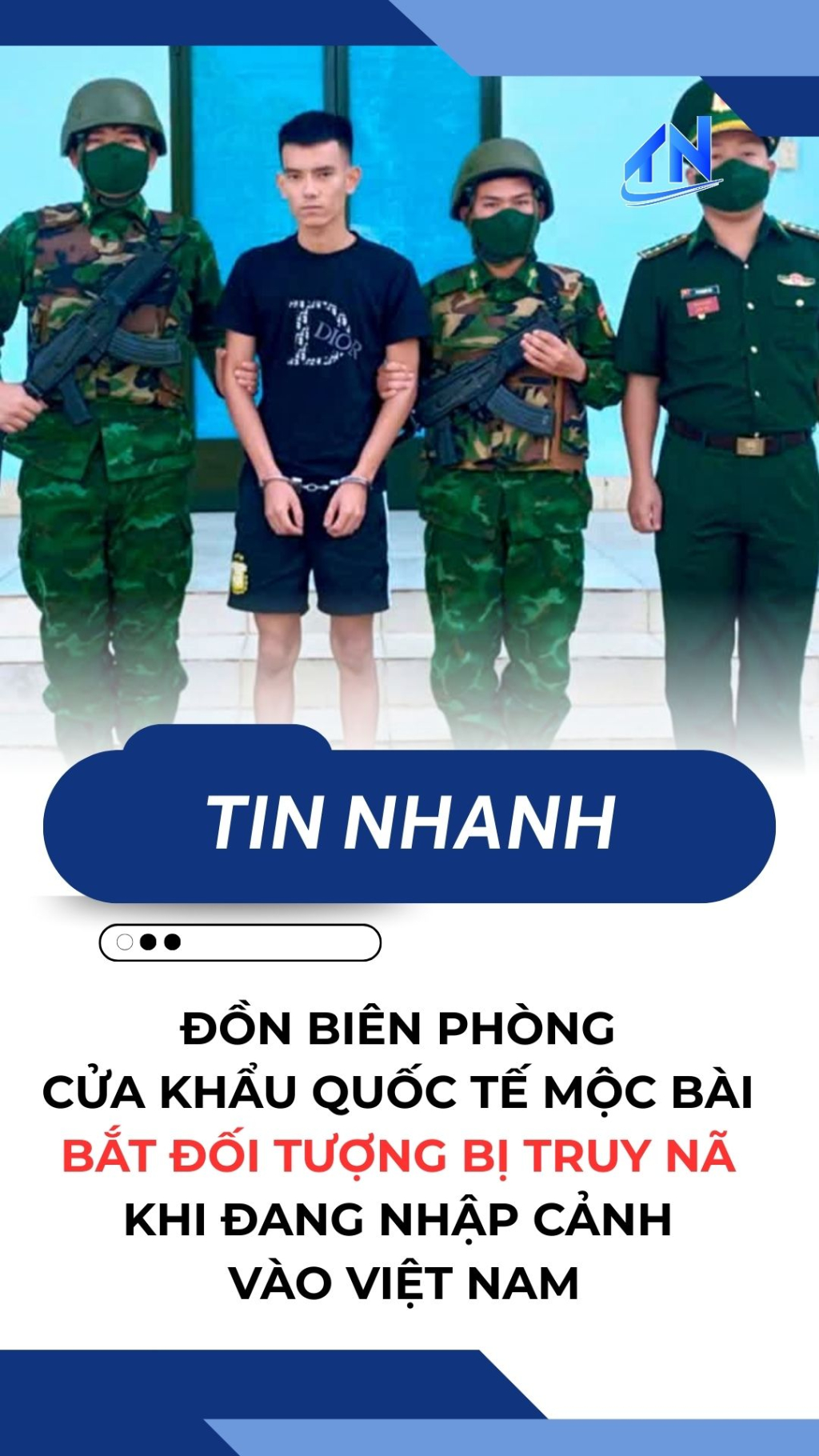 Đồn Bi&ecirc;n ph&ograve;ng Cửa khẩu Quốc tế Mộc B&agrave;i bắt đối tượng bị truy n&atilde; khi đang nhập cảnh v&agrave;o Việt Nam