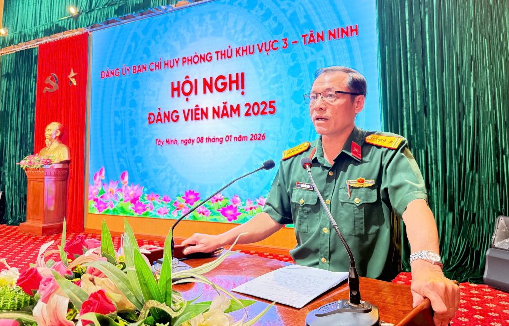 Đảng ủy Ban Chỉ huy ph&ograve;ng thủ Khu vực 3 &ndash; T&acirc;n Ninh: Quyết t&acirc;m ho&agrave;n th&agrave;nh xuất sắc nhiệm vụ năm 2026