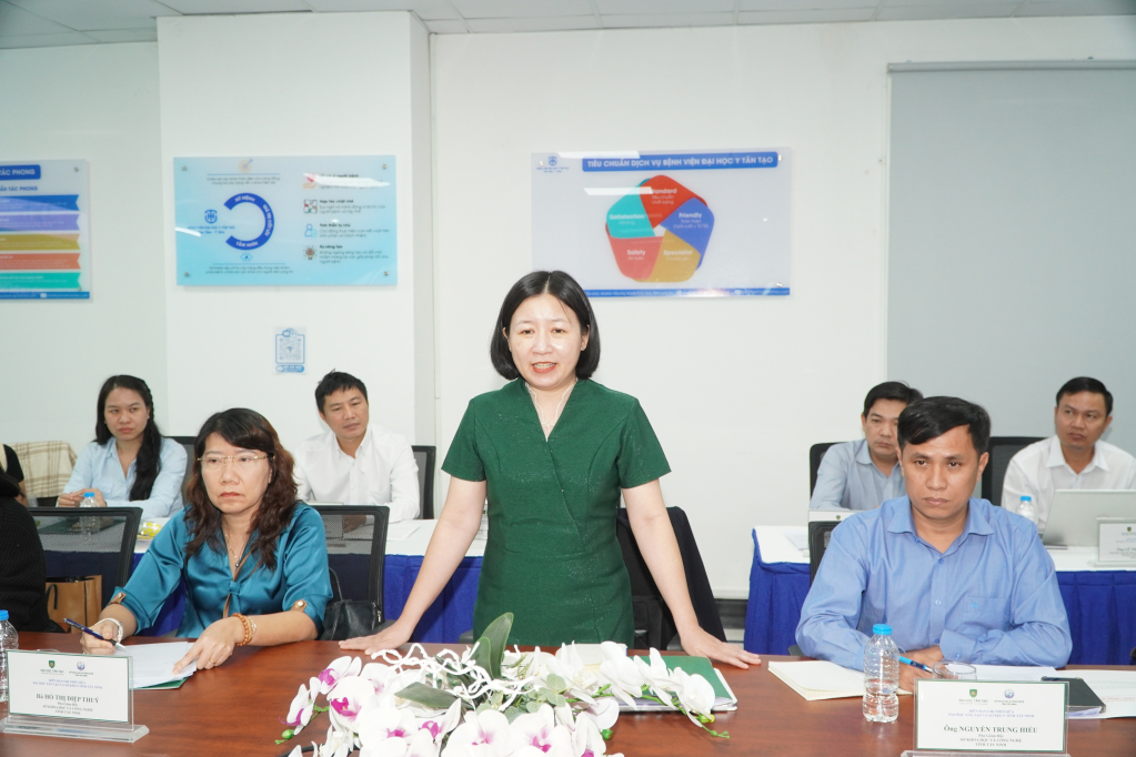 Bà Huỳnh Thị Hồng Nhung – Giám đốc Sở Khoa học và Công nghệ tỉnh Tây Ninh phát biểu