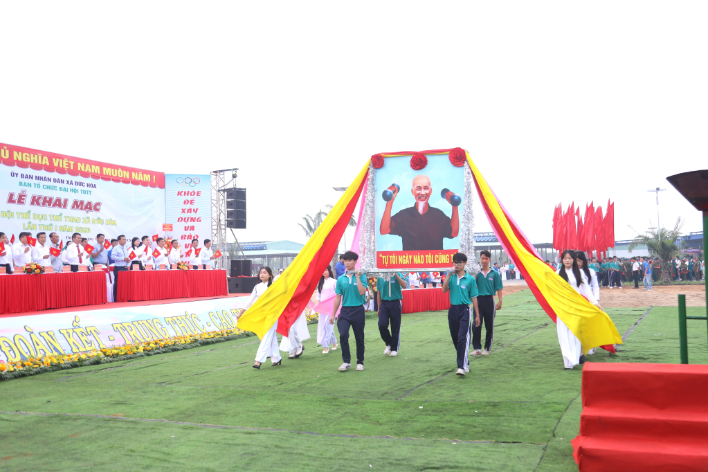 Khai mạc Đại hội Thể dục thể thao x&atilde; Đức H&ograve;a lần thứ I năm 2026