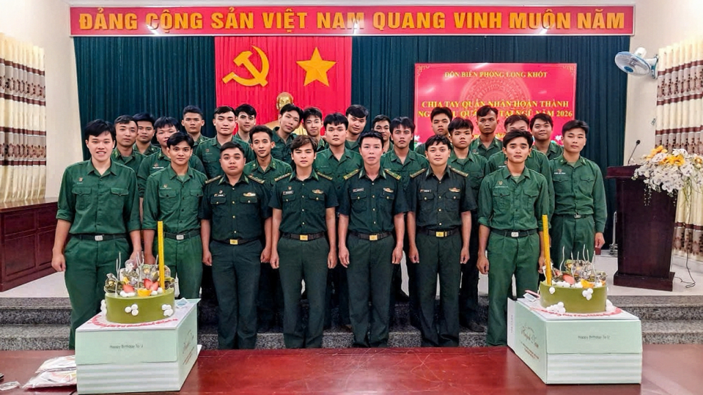 Đồn Bi&ecirc;n ph&ograve;ng Long Khốt: Chia tay qu&acirc;n nh&acirc;n ho&agrave;n th&agrave;nh nghĩa vụ qu&acirc;n sự tại ngũ năm 2026