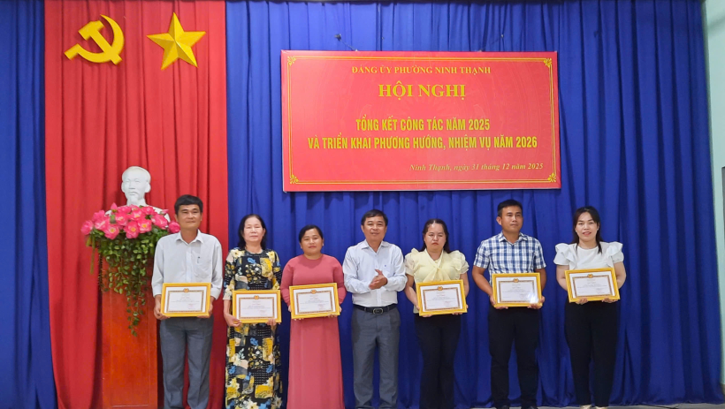 Đảng ủy phường Ninh Thạnh tổng kết c&ocirc;ng t&aacute;c năm 2025