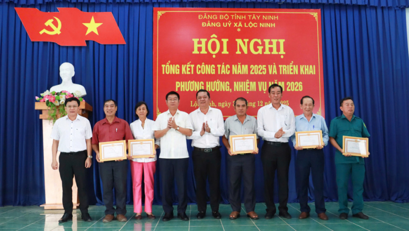 X&atilde; Lộc Ninh tổng kết c&ocirc;ng t&aacute;c năm 2025