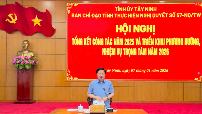 Ban Chỉ đạo tỉnh thực hiện Nghị quyết số 57-NQ/TW tổng kết c&ocirc;ng t&aacute;c năm 2025