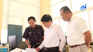 B&iacute; thư Tỉnh ủy thăm, l&agrave;m việc Cửa khẩu Quốc tế T&acirc;n Nam