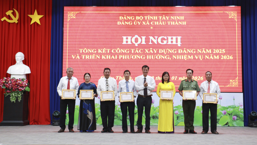 X&atilde; Ch&acirc;u Th&agrave;nh tổng kết c&ocirc;ng t&aacute;c x&acirc;y dựng Đảng năm 2025