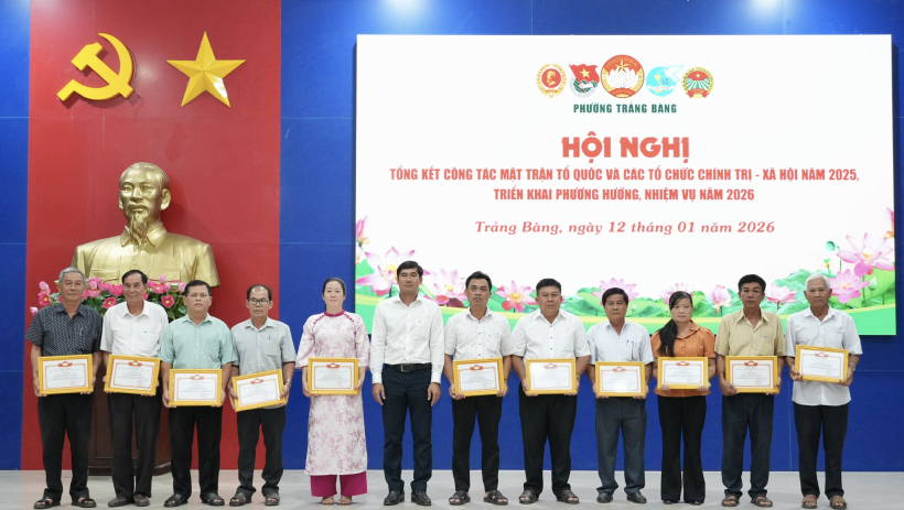 Phường Trảng B&agrave;ng tổng kết c&ocirc;ng t&aacute;c Mặt trận năm 2025