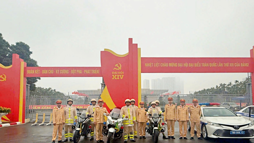 Tăng cường bảo đảm trật tự, an to&agrave;n giao th&ocirc;ng trong thời gian diễn ra Đại hội XIV của Đảng